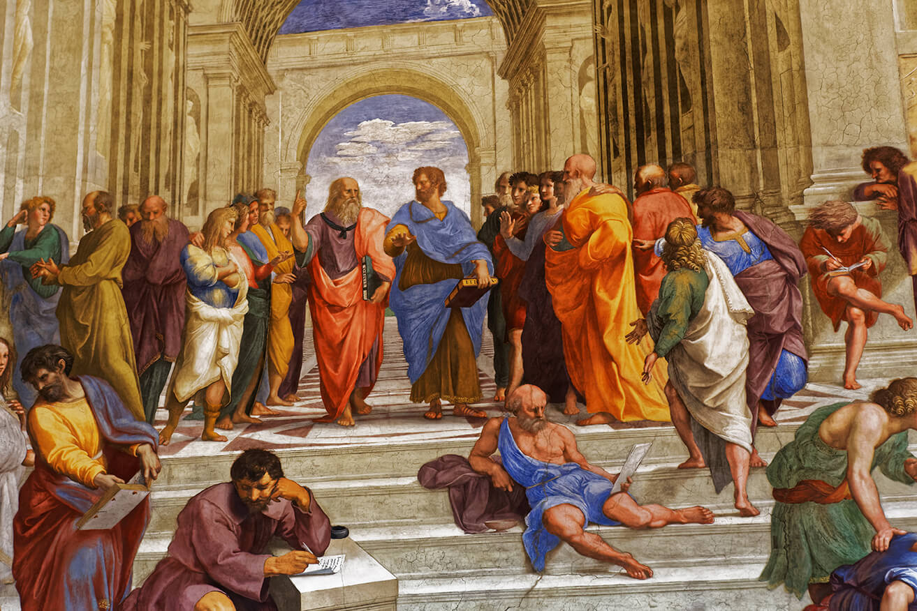 A sculpture gallery inside the Vatican Museums, the kind of room the Apollo Belvedere stands in