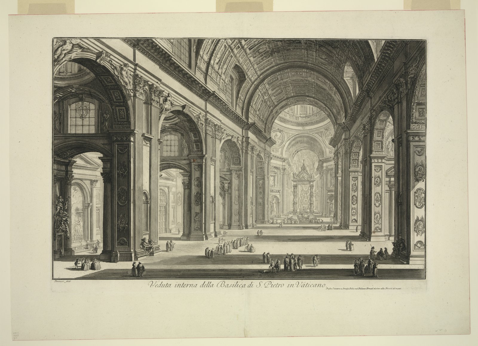 Interior of St Peter's Basilica by Piranesi