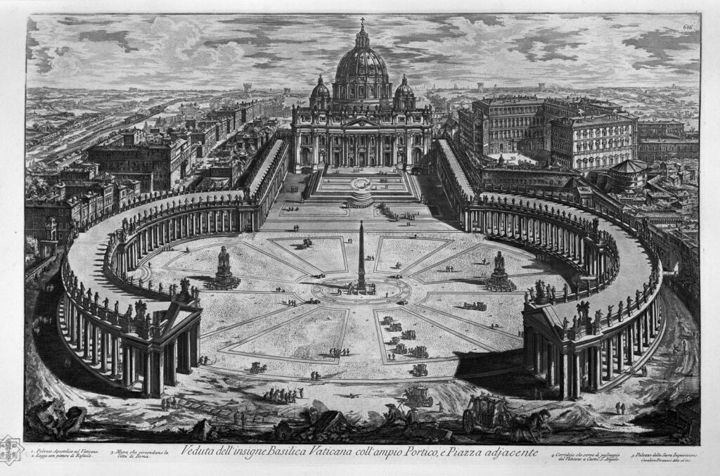 Giovanni Battista Piranesi's 18th-century engraving of St Peter's Square