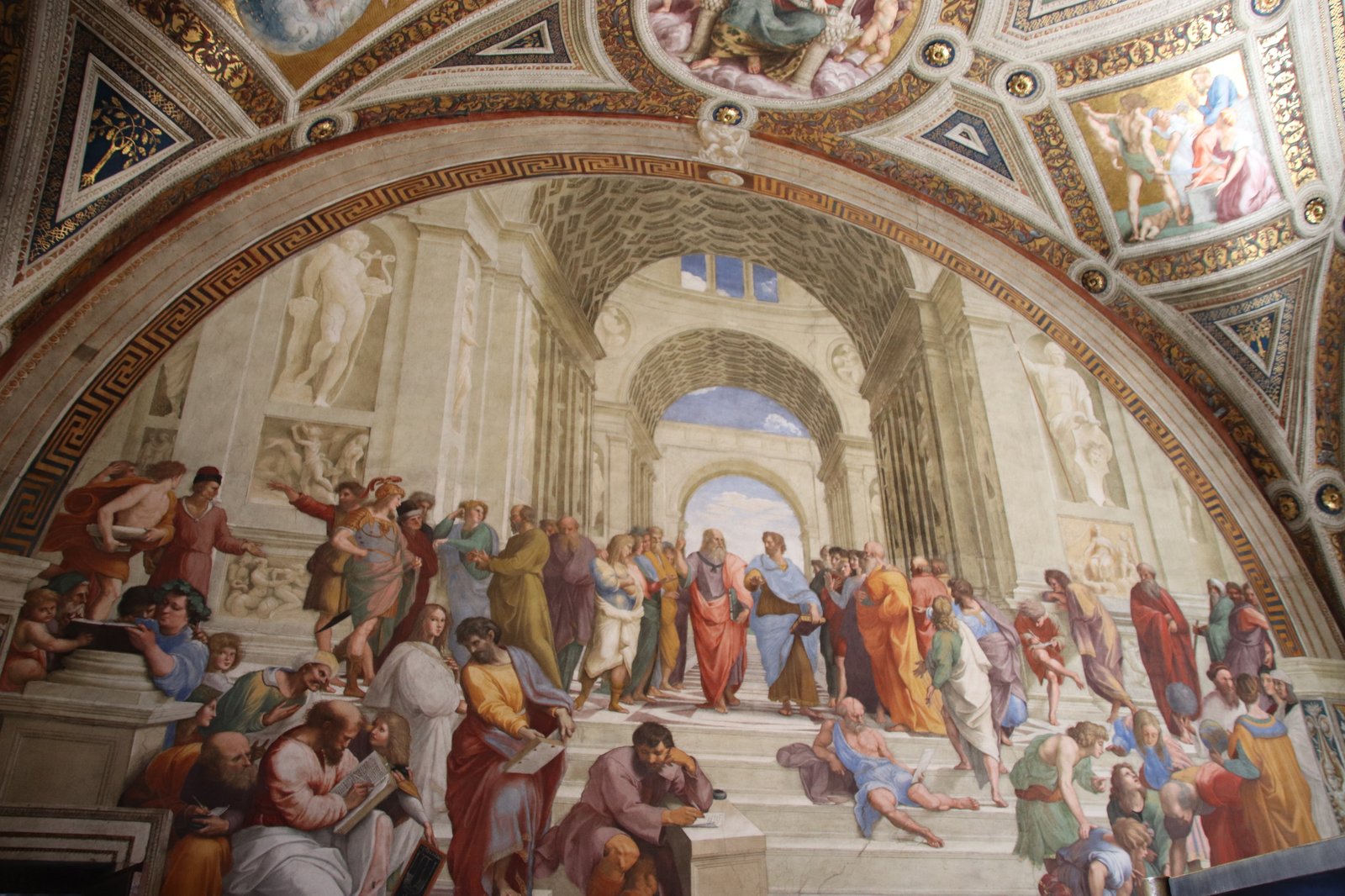 Raphael's School of Athens in the Stanza della Segnatura