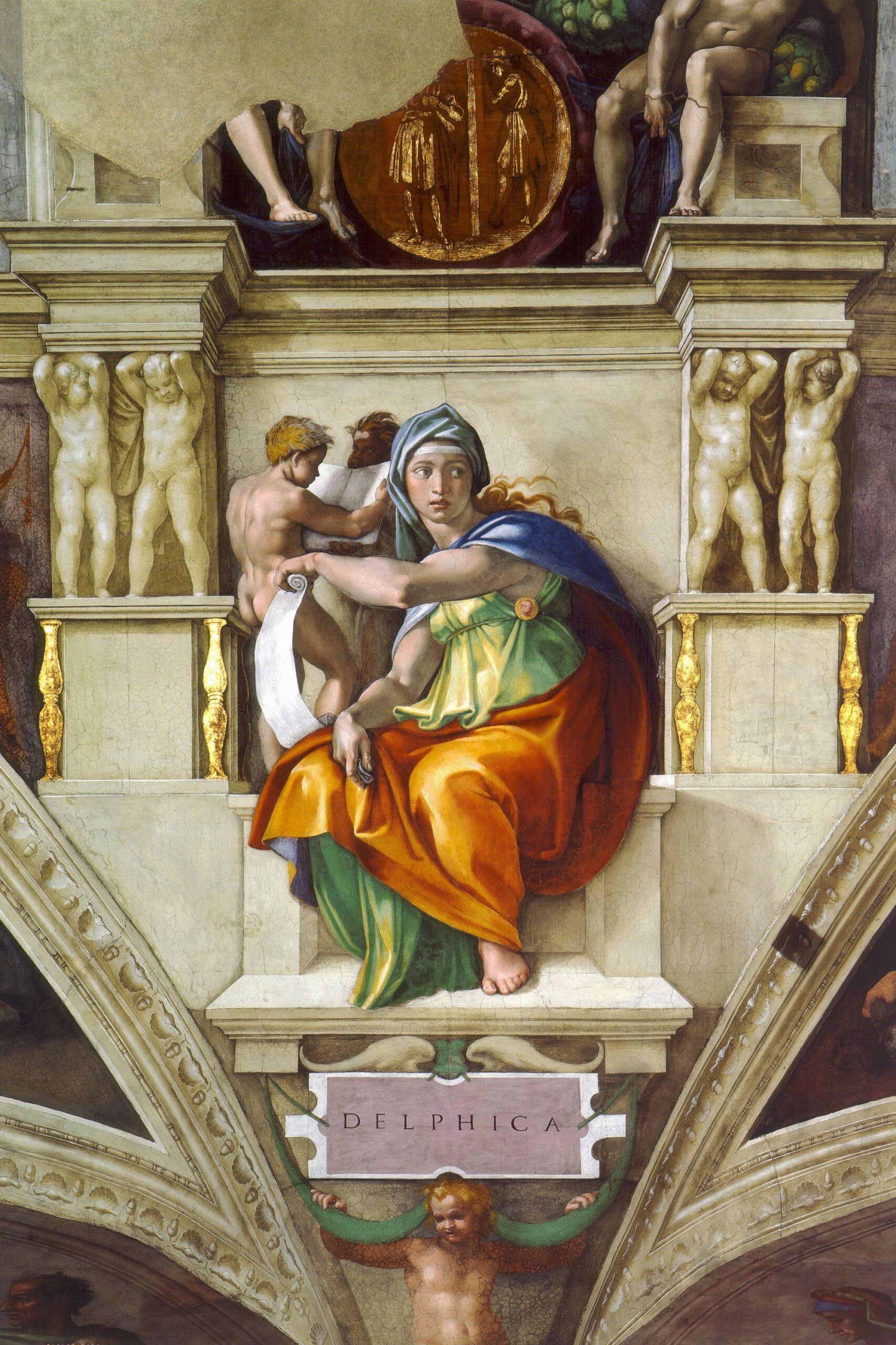Michelangelo's Delphic Sibyl on the Sistine Chapel ceiling